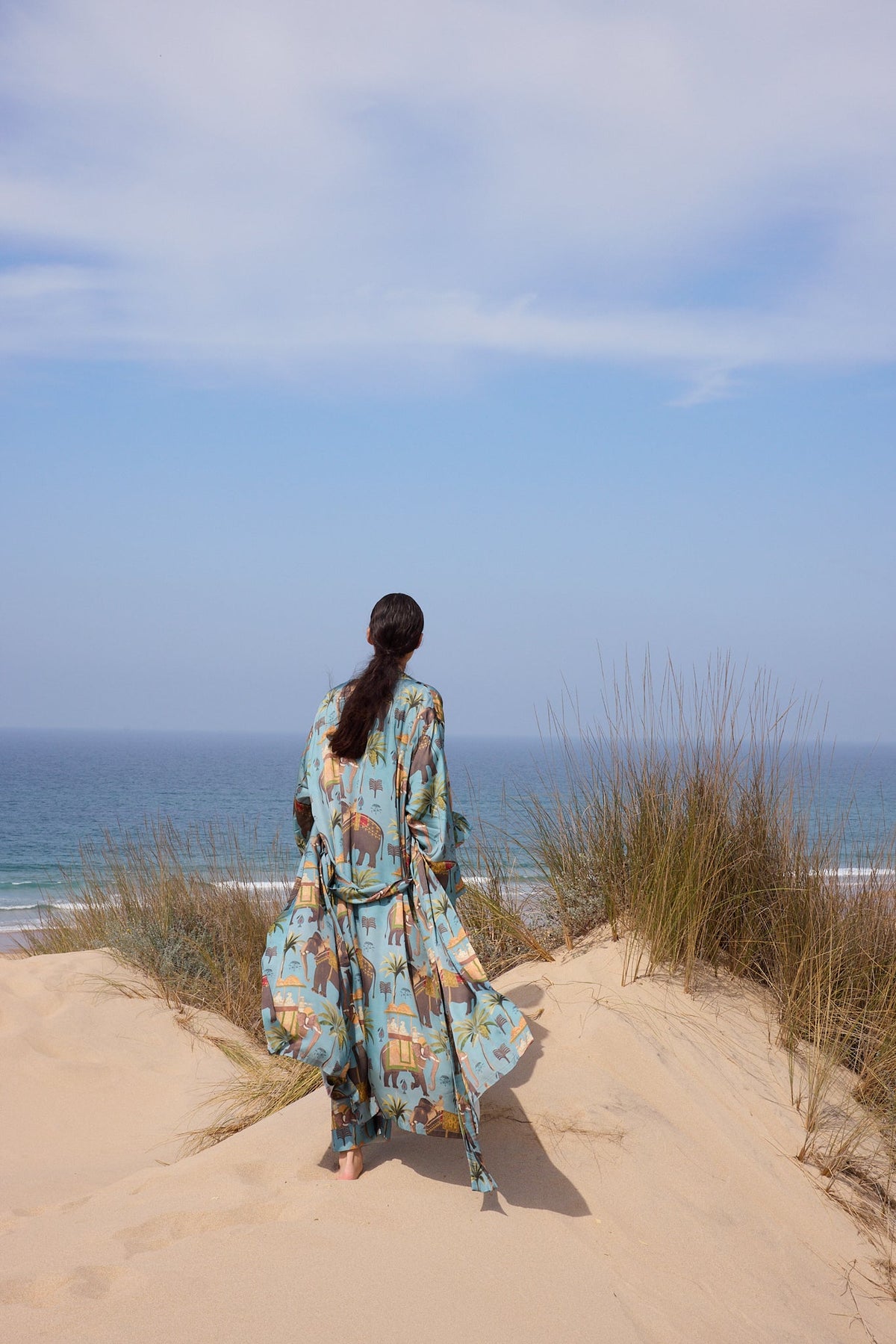 Haathee Robe in SMALL BLUE - Sustainable Fashion by KLEED LOUNGEWEAR