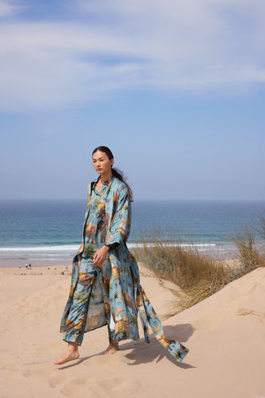 Haathee Robe in SMALL BLUE - Sustainable Fashion by KLEED LOUNGEWEAR