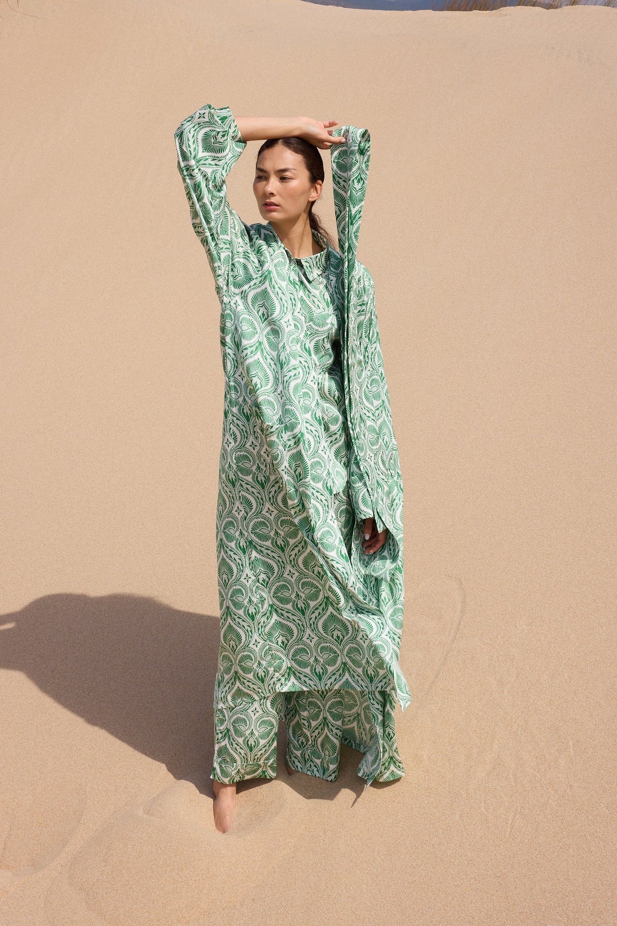 Kushee Green Pyjama in EXTRA SMALL GREEN - Sustainable Fashion by KLEED LOUNGEWEAR