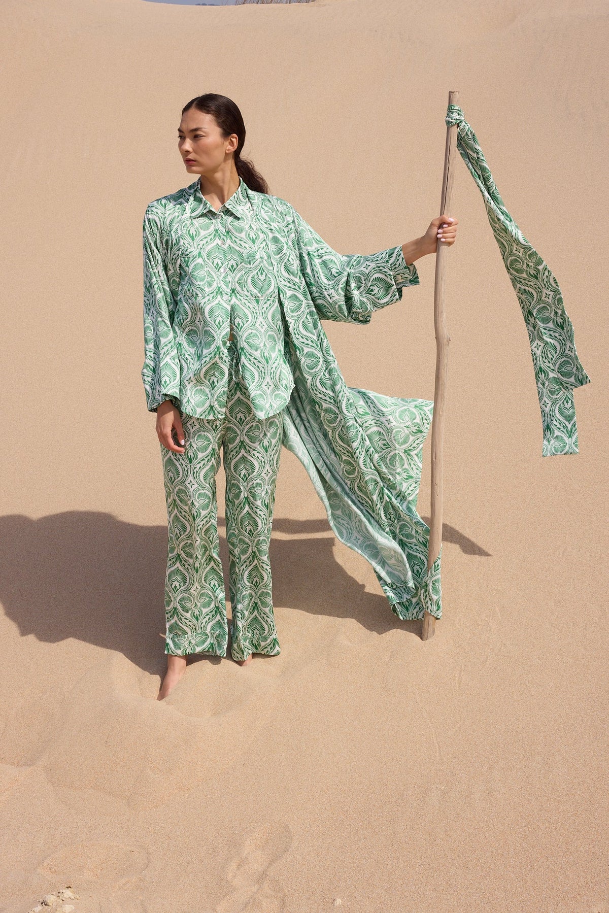 Kushee Green Eyemask in ONE SIZE GREEN - Sustainable Fashion by KLEED LOUNGEWEAR