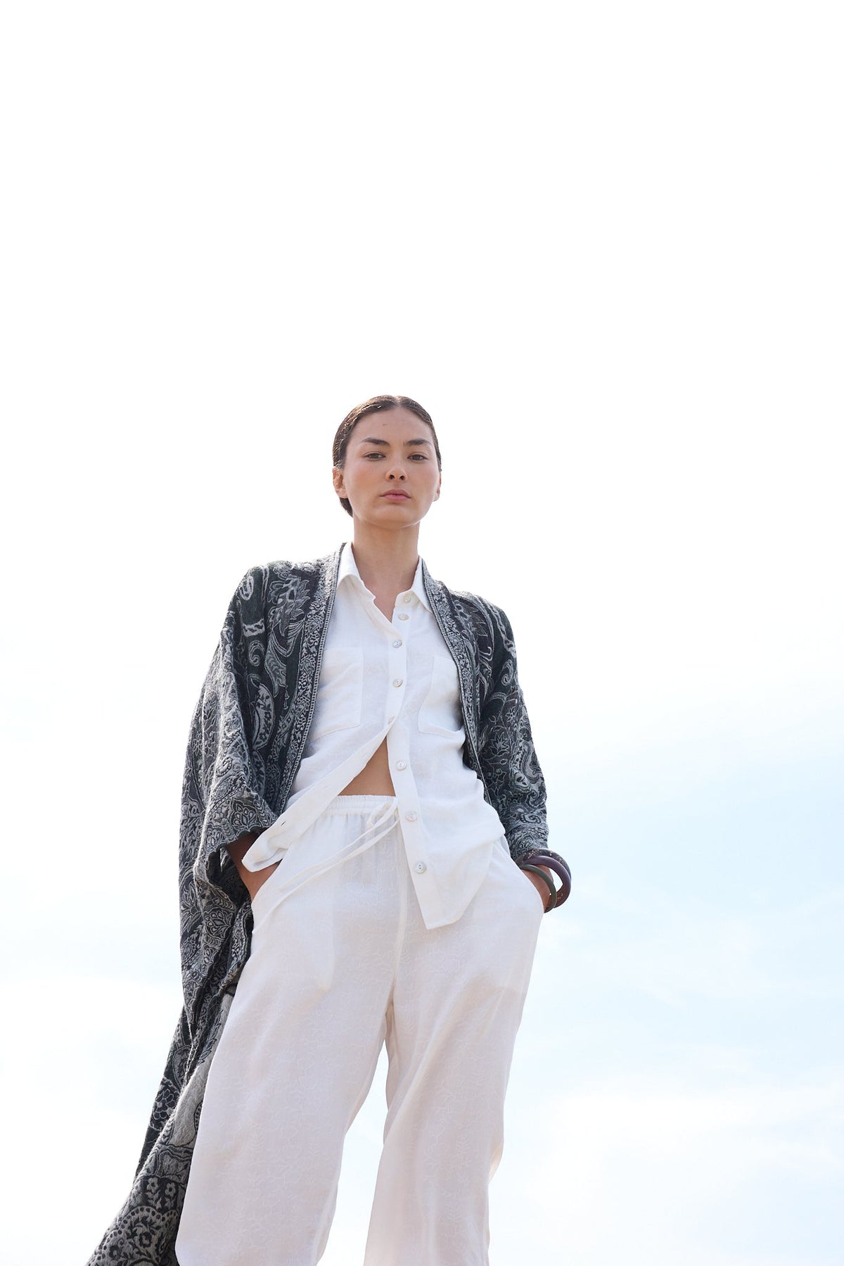 Jamun White Pyjama in EXTRA SMALL WHITE - Sustainable Fashion by KLEED LOUNGEWEAR