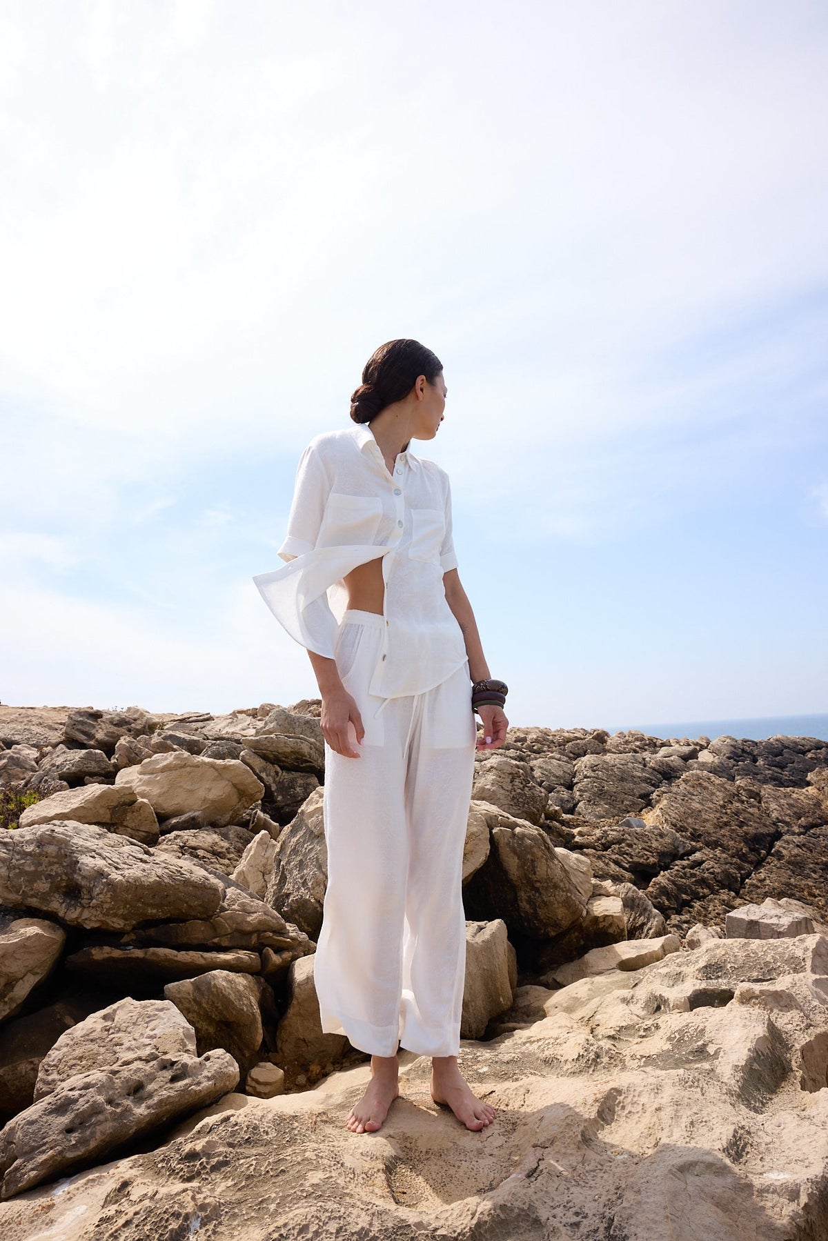 Jackie White Pyjama in EXTRA SMALL WHITE - Sustainable Fashion by KLEED LOUNGEWEAR