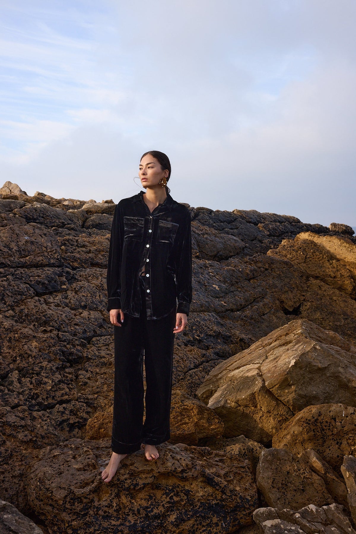 Neem Black Pyjama in EXTRA SMALL BLACK - Sustainable Fashion by KLEED LOUNGEWEAR