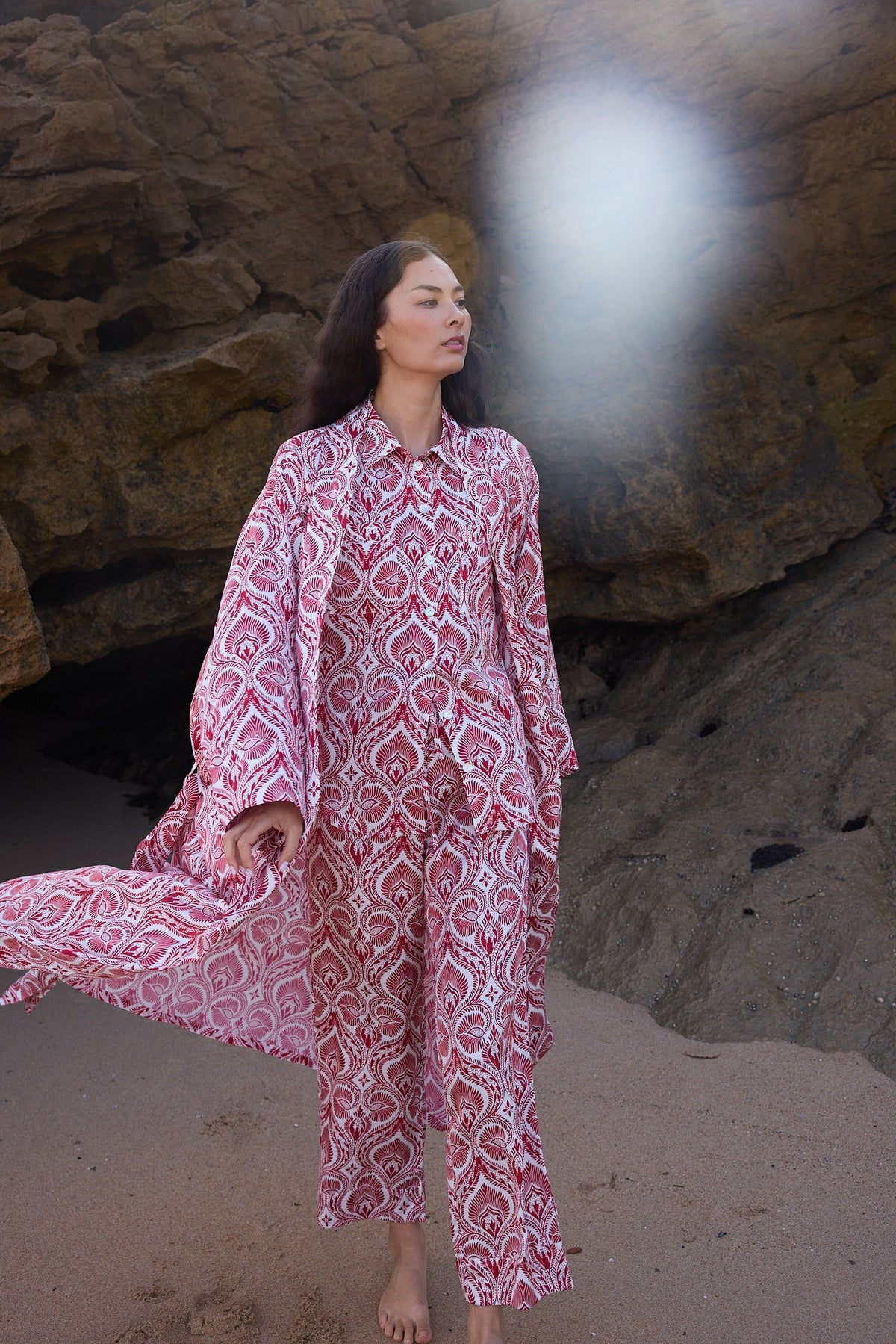 Kushee Red Pyjama in EXTRA SMALL RED - Sustainable Fashion by KLEED LOUNGEWEAR