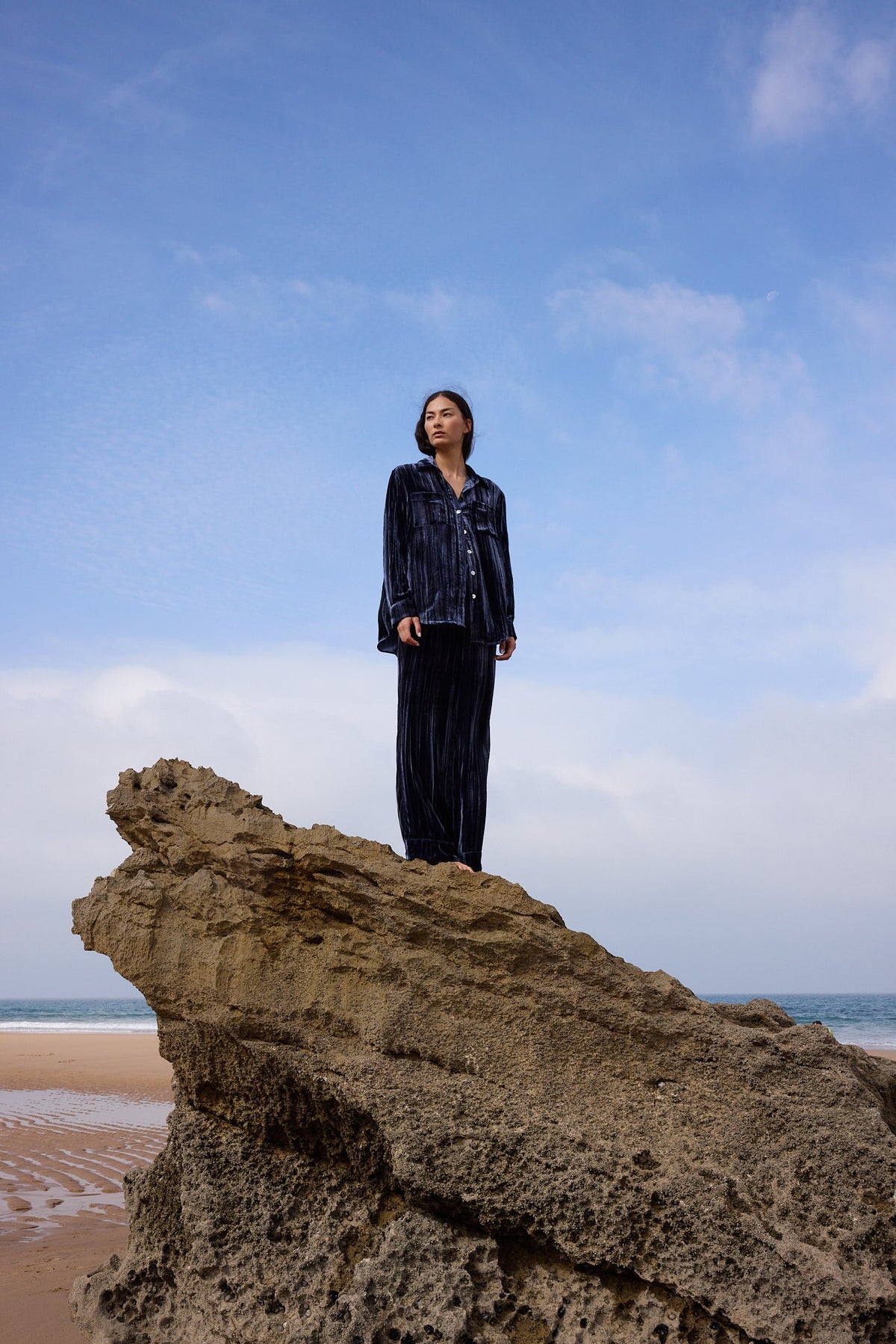 Peepal Blue Pyjama in EXTRA SMALL BLUE - Sustainable Fashion by KLEED LOUNGEWEAR