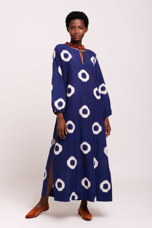 Blue Manda Kaftan in XS/S DARK BLUE - Sustainable Fashion by KLEED LOUNGEWEAR