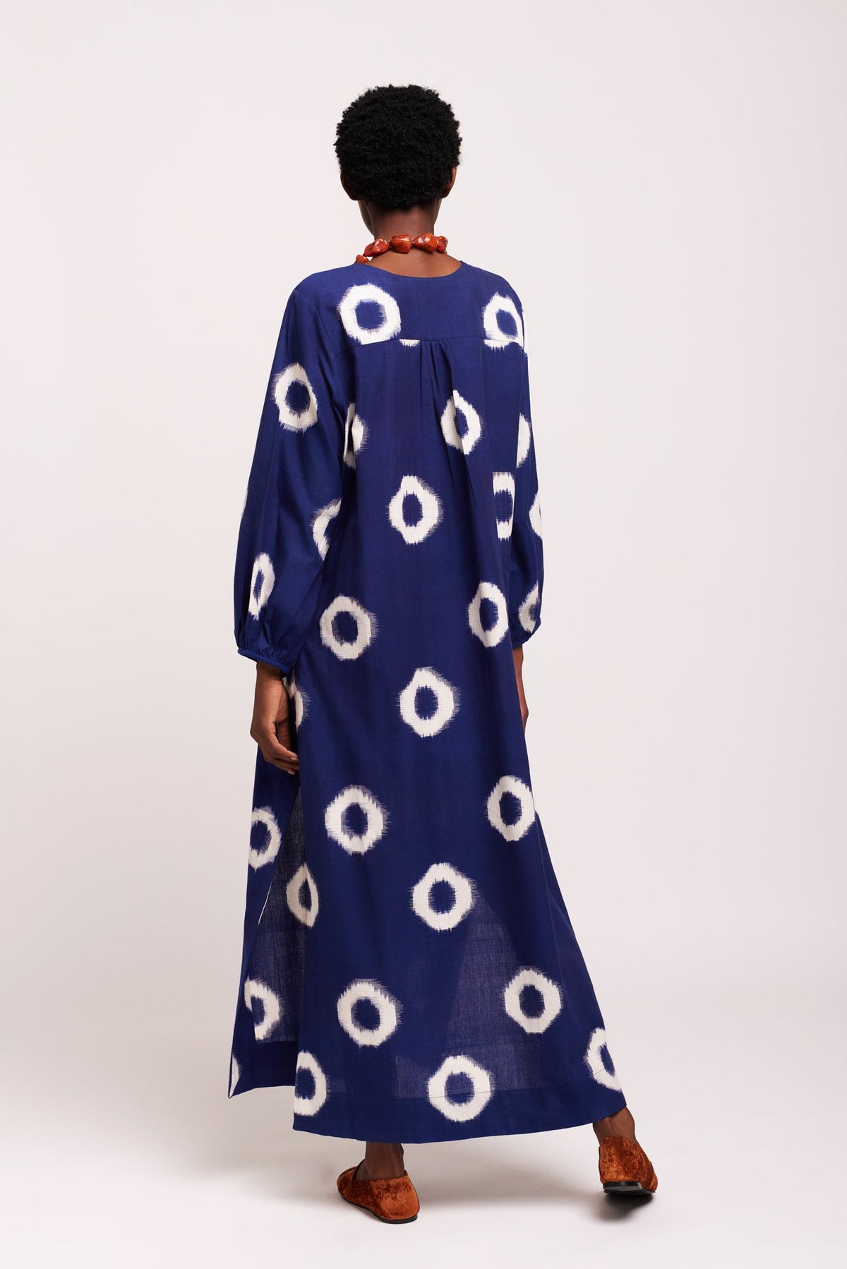 Blue Manda Kaftan in XS/S DARK BLUE - Sustainable Fashion by KLEED LOUNGEWEAR