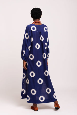 Blue Manda Kaftan in XS/S DARK BLUE - Sustainable Fashion by KLEED LOUNGEWEAR