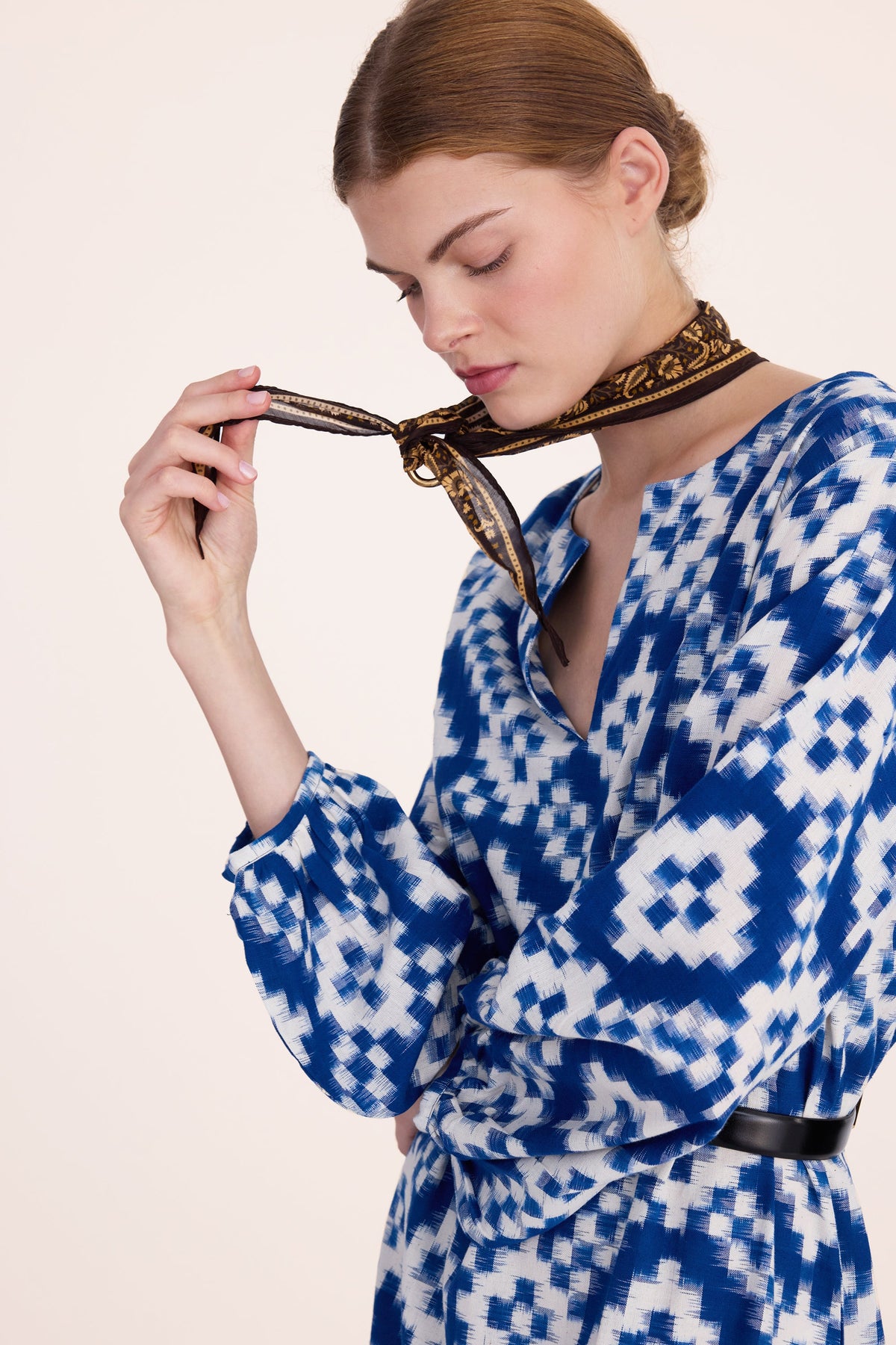 Dorcas Blue Kaftan in S/M BLUE - Sustainable Fashion by KLEED LOUNGEWEAR