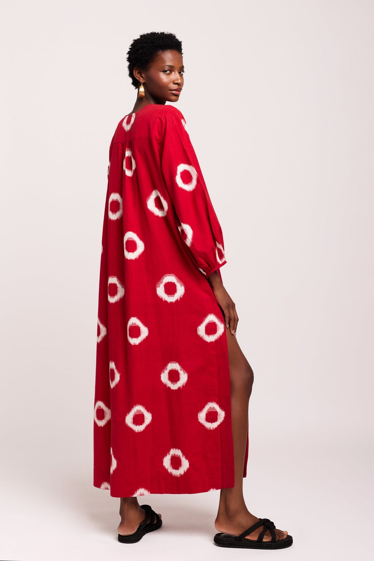 Red Manda Kaftan in XS/S RED - Sustainable Fashion by KLEED LOUNGEWEAR