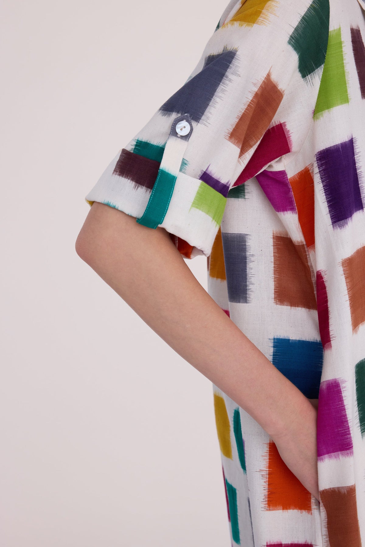 Multi - Squares Chemisier in S/M MULTI - COLOR - Sustainable Fashion by KLEED LOUNGEWEAR
