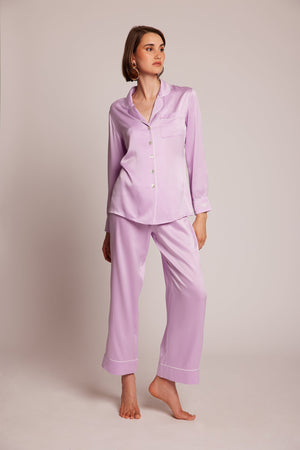 Roller Lilac Pyjama in SMALL LILAC - Sustainable Fashion by KLEED LOUNGEWEAR