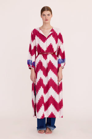 Gadisar Red Kaftan in XS/S RED - Sustainable Fashion by KLEED LOUNGEWEAR