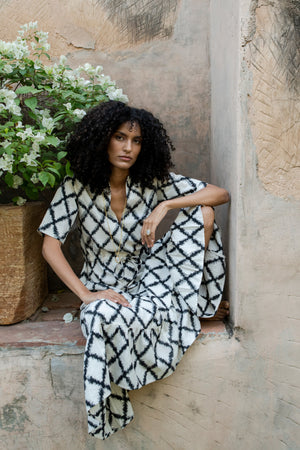 White Bikaner Dress in M/L WHITE - Sustainable Fashion by KLEED LOUNGEWEAR