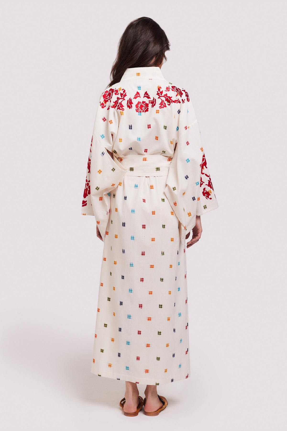 Rainbow Kimono in XS/S WHITE - Sustainable Fashion by KLEED LOUNGEWEAR