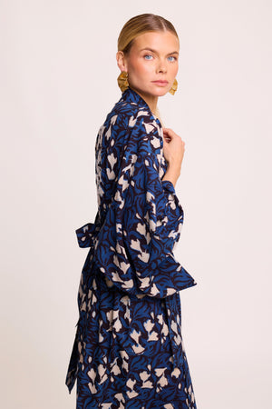 Bagru Kimono in S/M BLUE - Sustainable Fashion by KLEED LOUNGEWEAR