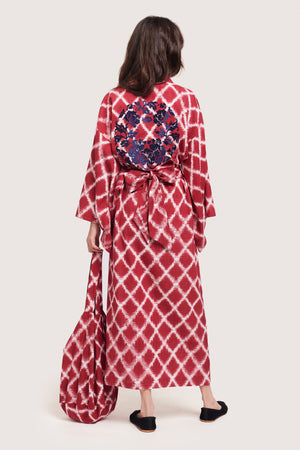Khatoo Red Kimono in S/M RED - Sustainable Fashion by KLEED LOUNGEWEAR
