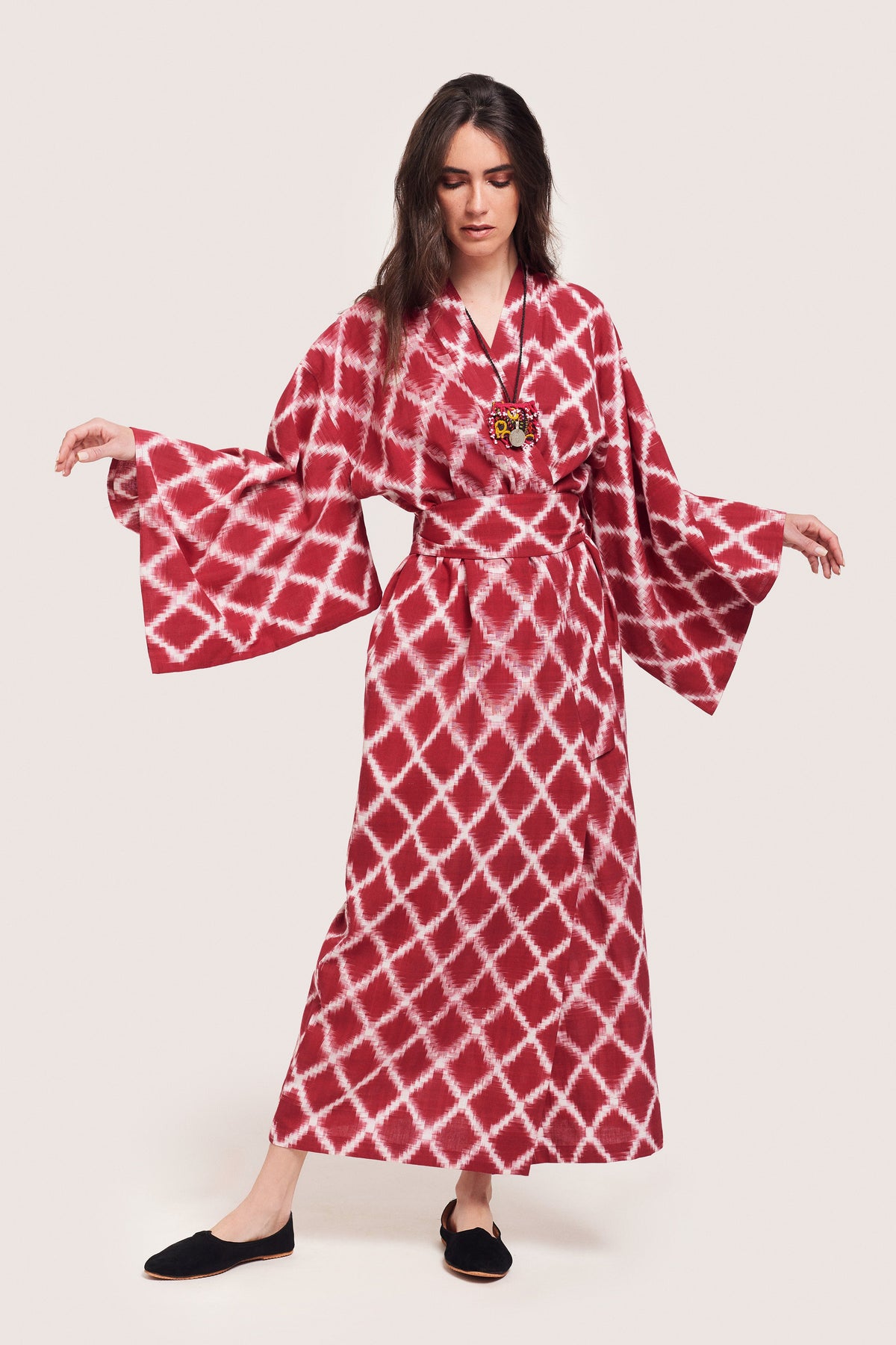 Khatoo Red Kimono in S/M RED - Sustainable Fashion by KLEED LOUNGEWEAR