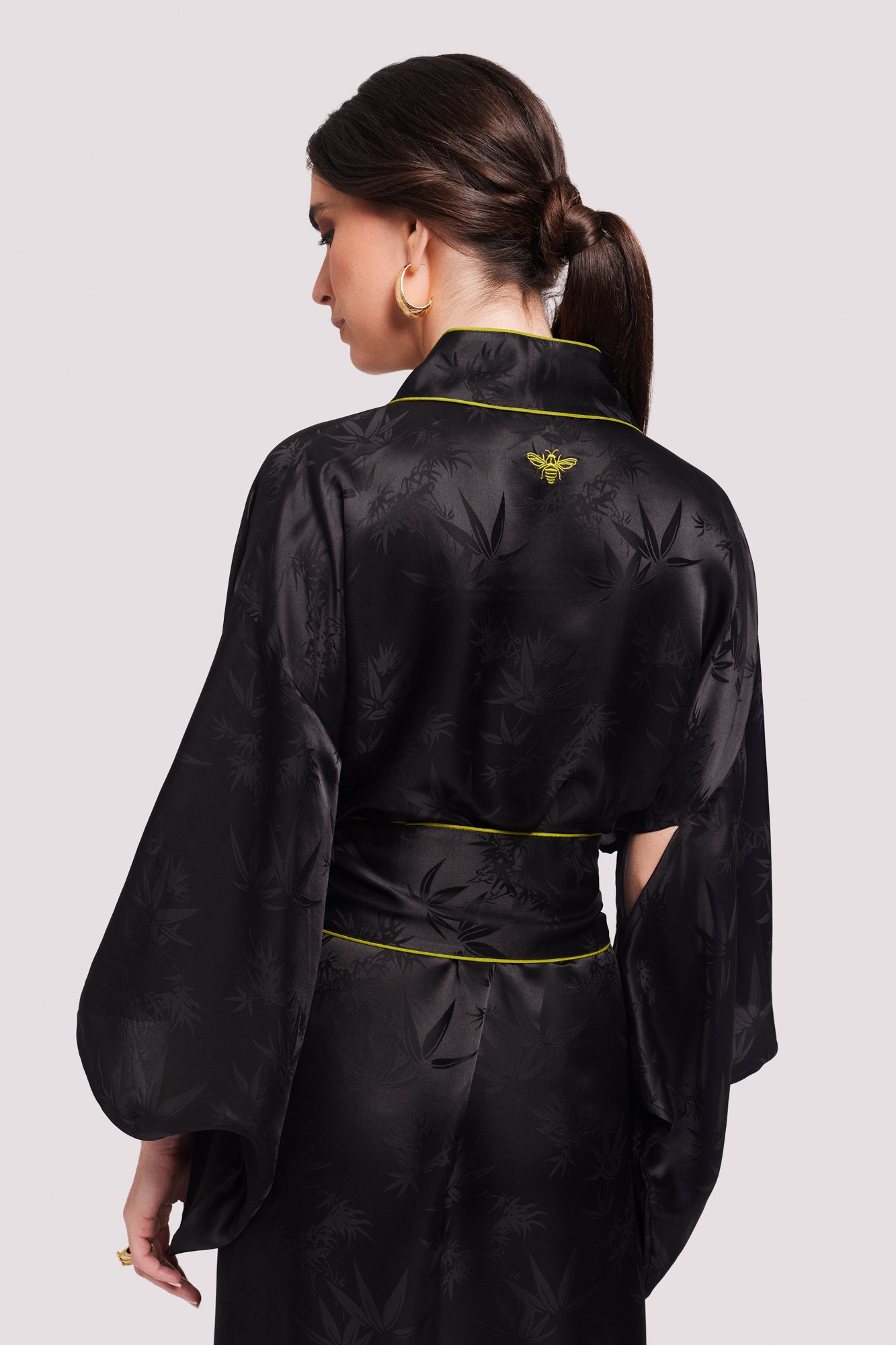 Bamboo Black Robe | Luxury Handcrafted Robe | KLEED Bamboo Black Robe | Luxury Handcrafted Robe | KLEED