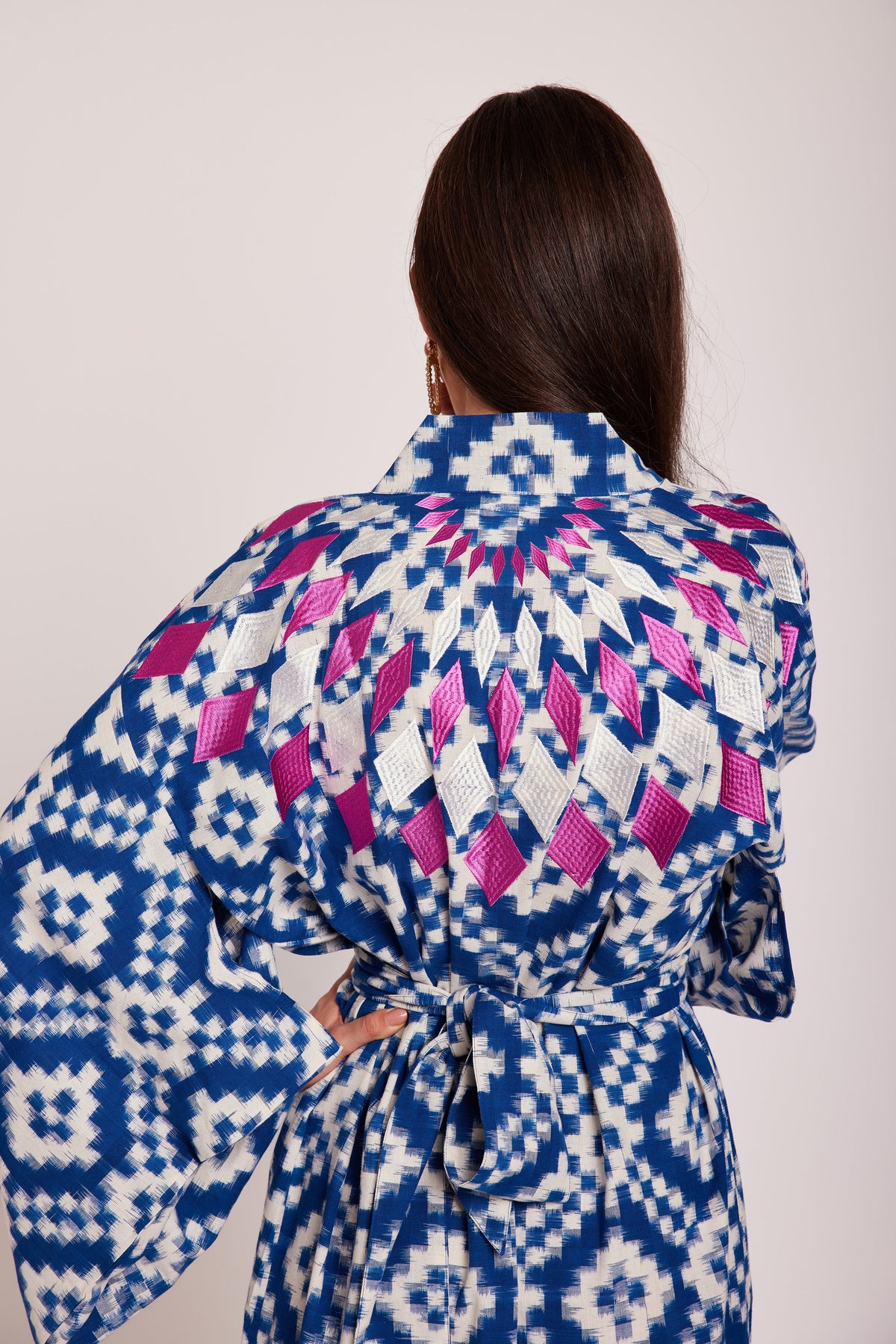 Mombasa Blue Naya Kimono in S/M BLUE - Sustainable Fashion by KLEED LOUNGEWEAR