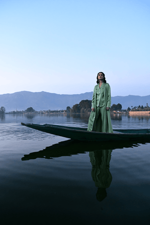 Roller Green Robe in S/M GREEN - Sustainable Fashion by KLEED LOUNGEWEAR