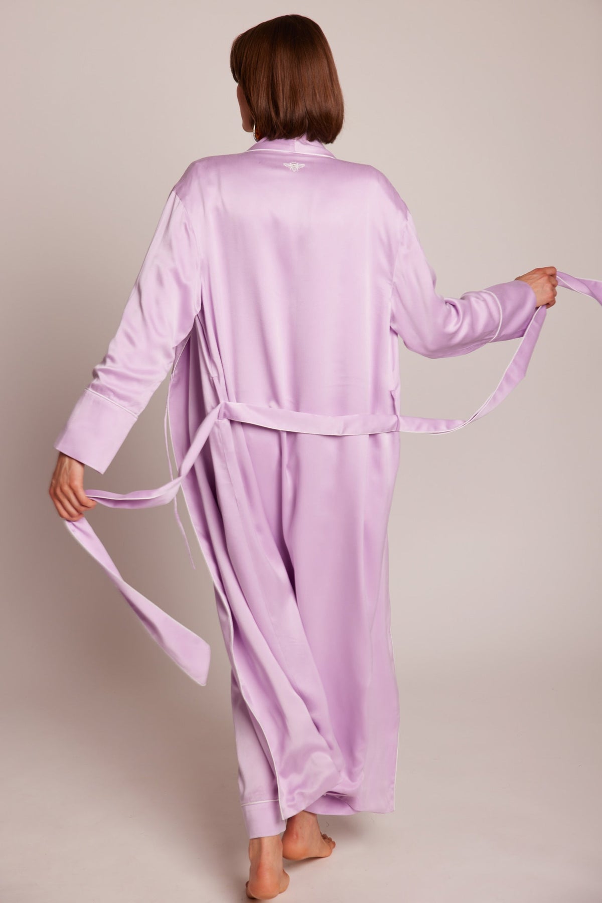 Roller Lilac Robe in S/M LILAC - Sustainable Fashion by KLEED LOUNGEWEAR