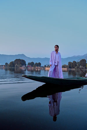 Roller Lilac Robe in S/M LILAC - Sustainable Fashion by KLEED LOUNGEWEAR