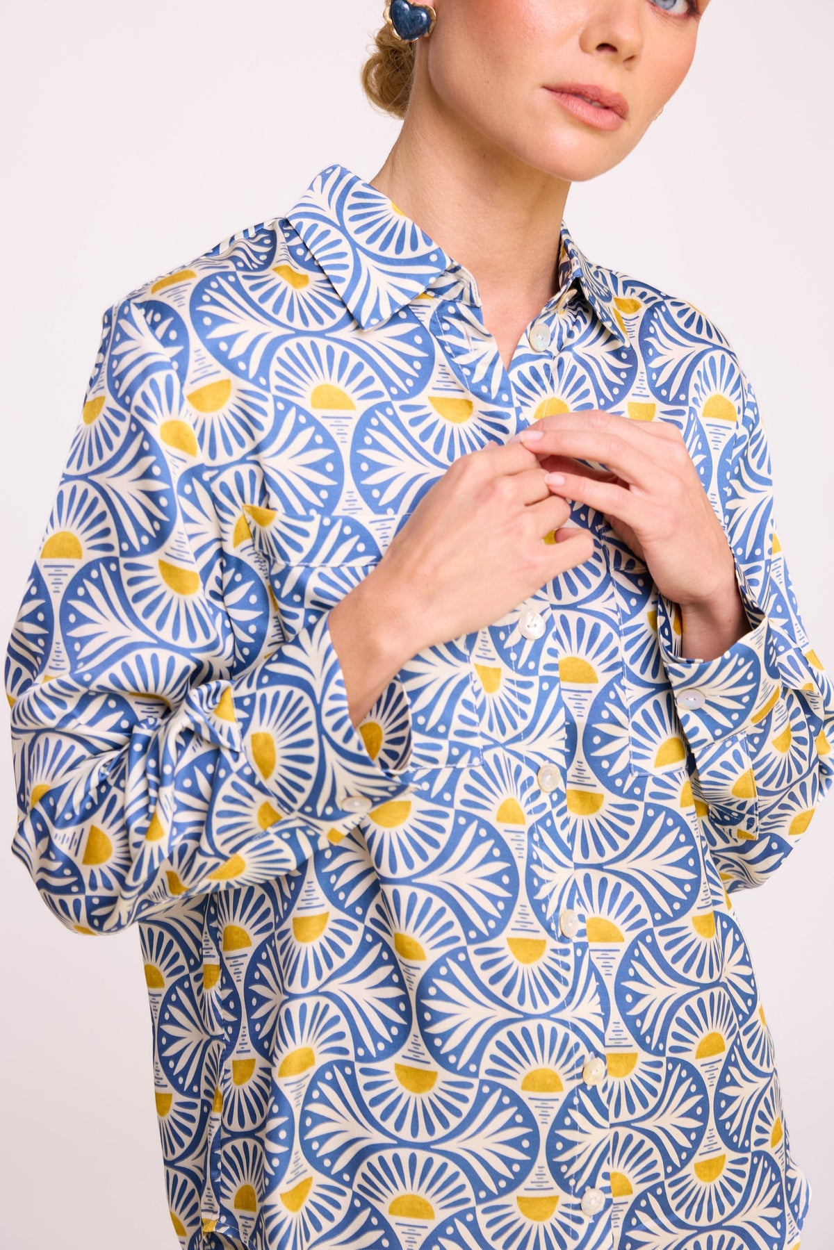 Sarason Pyjama in SMALL BLUE - Sustainable Fashion by KLEED LOUNGEWEAR