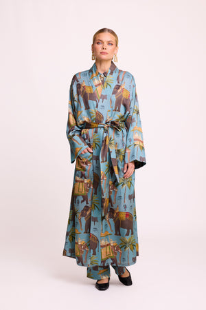 Haathee Robe in SMALL BLUE - Sustainable Fashion by KLEED LOUNGEWEAR