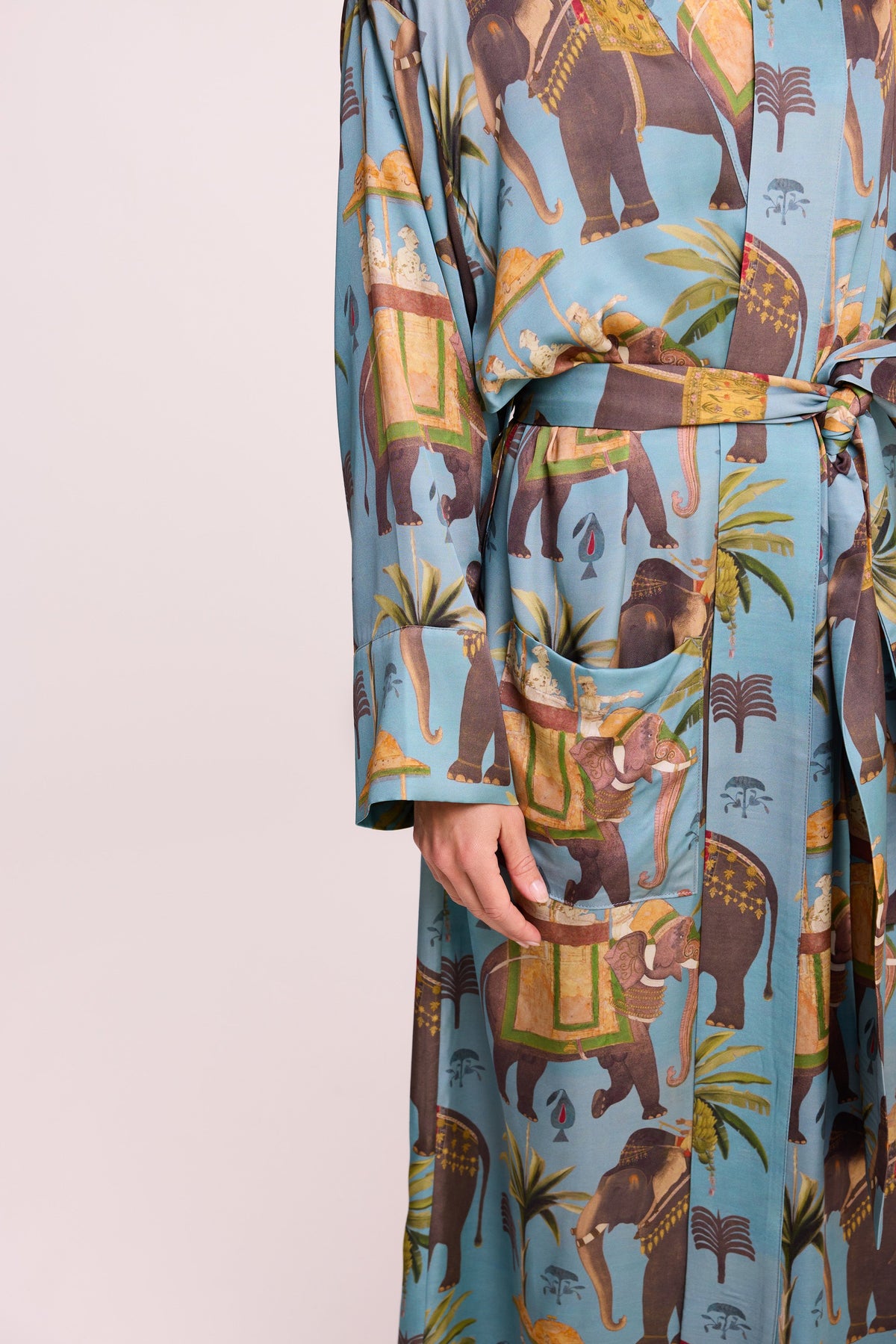 Haathee Robe in SMALL BLUE - Sustainable Fashion by KLEED LOUNGEWEAR