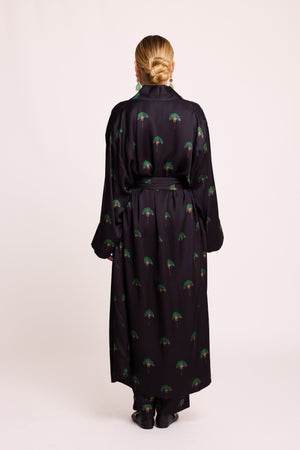 Khajoor Robe in SMALL BLACK - Sustainable Fashion by KLEED LOUNGEWEAR