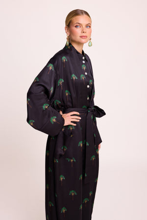 Khajoor Robe in SMALL BLACK - Sustainable Fashion by KLEED LOUNGEWEAR