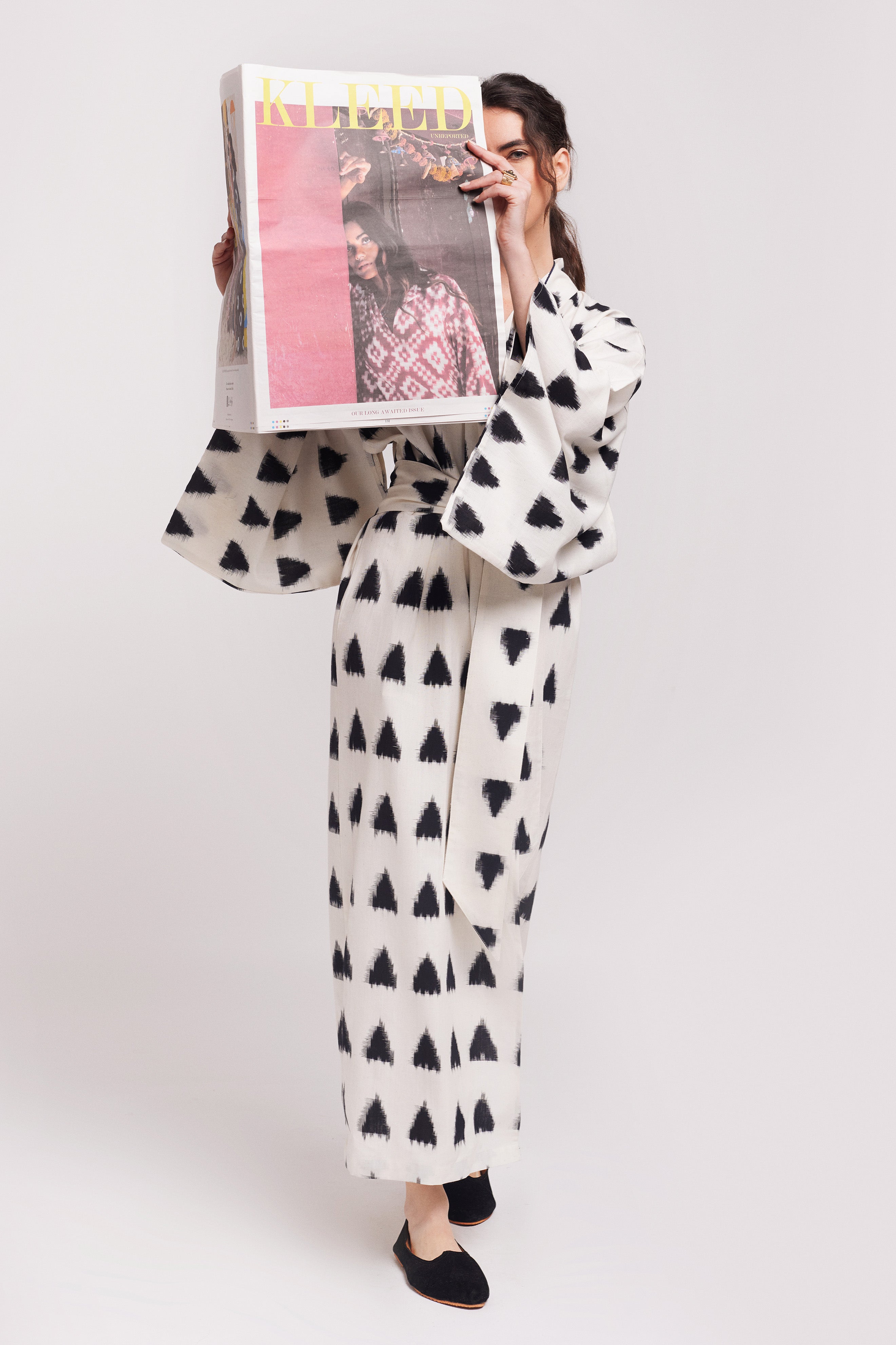 White Savannah Kimono | Luxury Handcrafted Kimono | KLEED