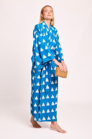 Turquoise Savannah Kimono in S/M TURQUOISE - Sustainable Fashion by KLEED LOUNGEWEAR