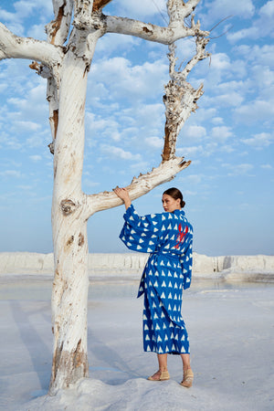 Turquoise Savannah Kimono in S/M TURQUOISE - Sustainable Fashion by KLEED LOUNGEWEAR