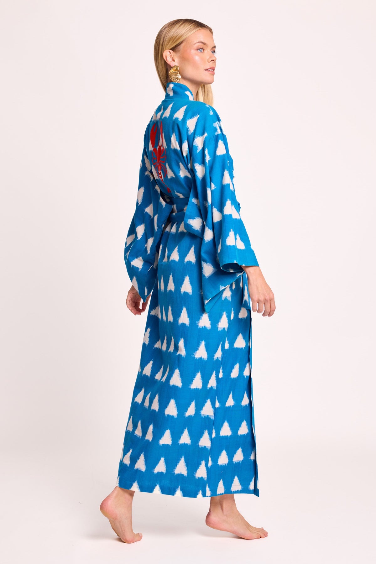 Turquoise Savannah Kimono in S/M TURQUOISE - Sustainable Fashion by KLEED LOUNGEWEAR