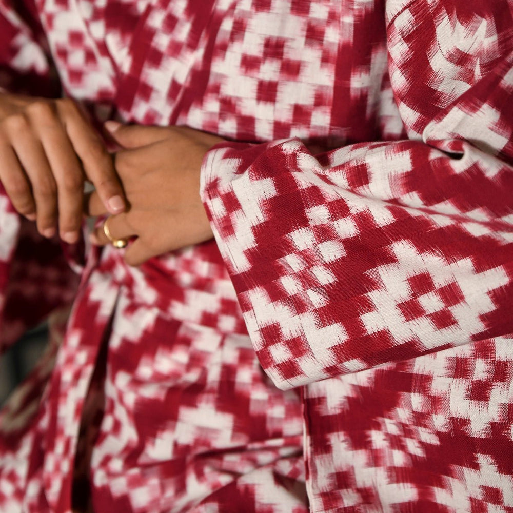 
                      
                        Mombasa Red Kimono in XS/S RED - Sustainable Fashion by KLEED LOUNGEWEAR
                      
                    