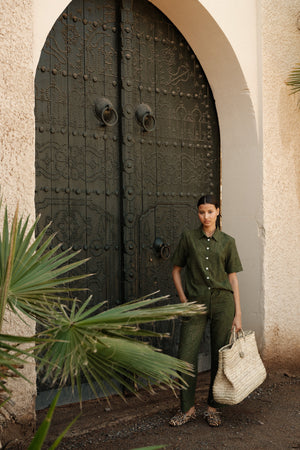 Yala Khaki Pyjama in EXTRA SMALL KHAKI - Sustainable Fashion by KLEED LOUNGEWEAR
