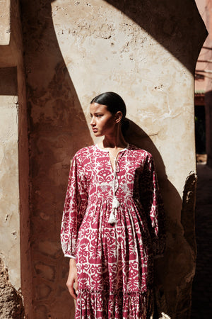Sannar Aubergine Dress in EXTRA SMALL MULTI - COLOR - Sustainable Fashion by KLEED LOUNGEWEAR
