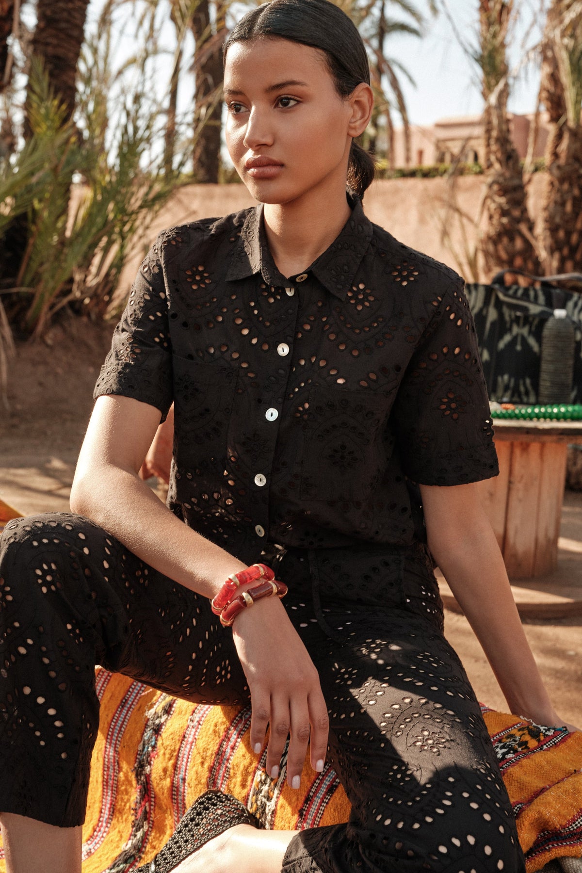 Yala Black Pyjama in EXTRA SMALL BLACK - Sustainable Fashion by KLEED LOUNGEWEAR