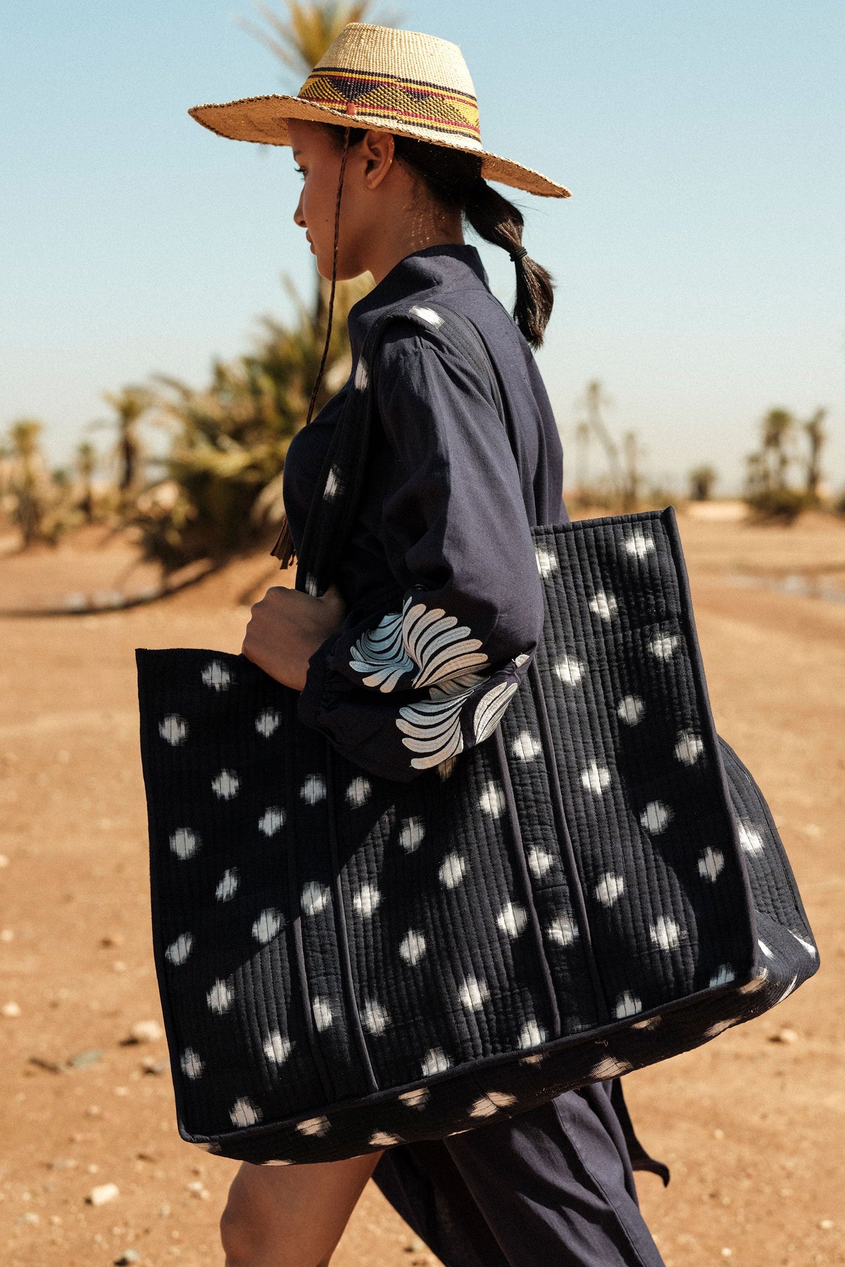 Midnight Dots Weekender in ONE SIZE DARK BLUE - Sustainable Fashion by KLEED LOUNGEWEAR