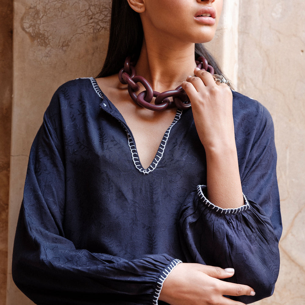 
                      
                        Komari Blue Kaftan
                      
                    
