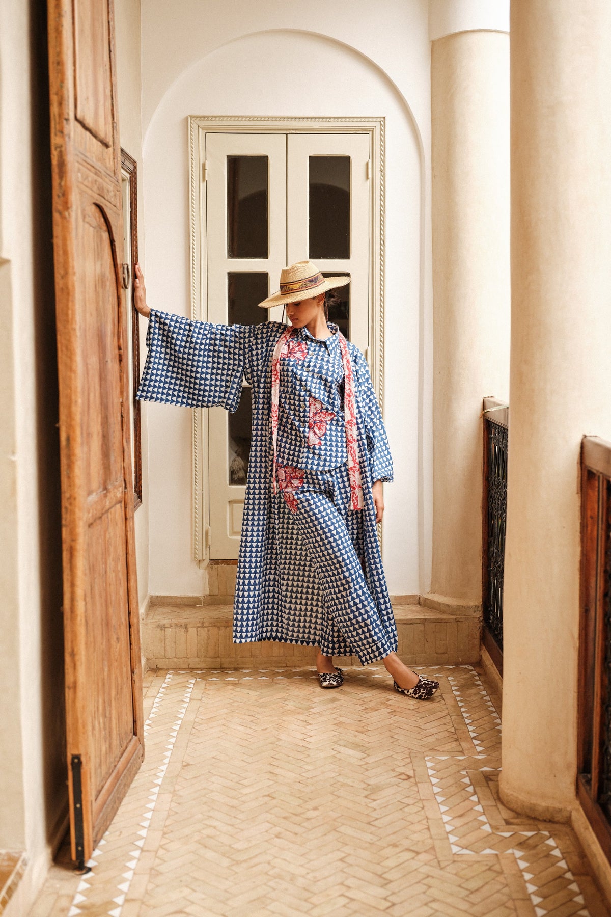 Blue Sambar Naya Kimono in XS/S BLUE - Sustainable Fashion by KLEED LOUNGEWEAR