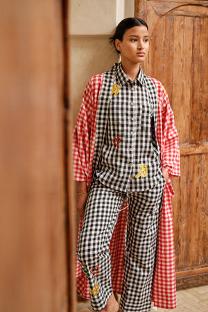 Ambar Red Kimono in S/M RED - Sustainable Fashion by KLEED LOUNGEWEAR