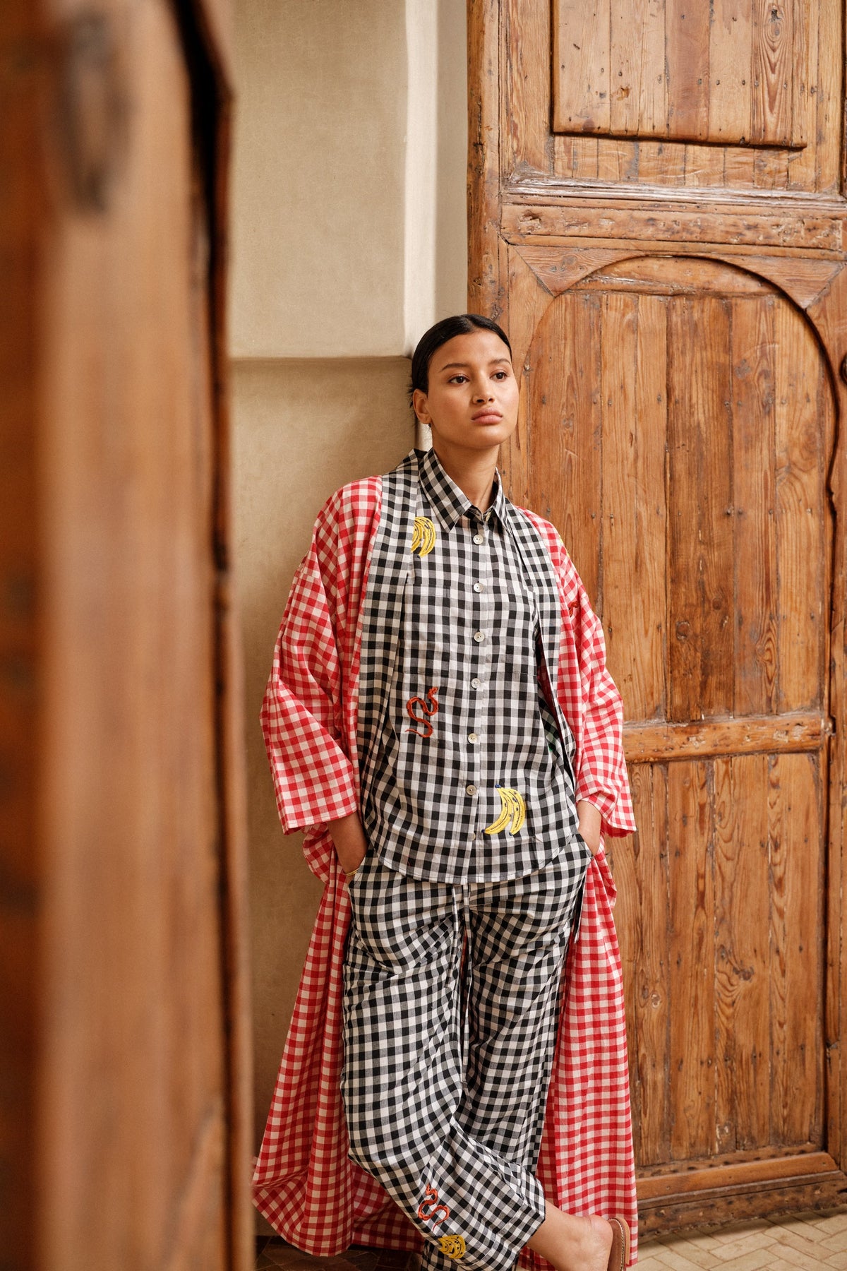 Ambar Red Kimono in S/M RED - Sustainable Fashion by KLEED LOUNGEWEAR
