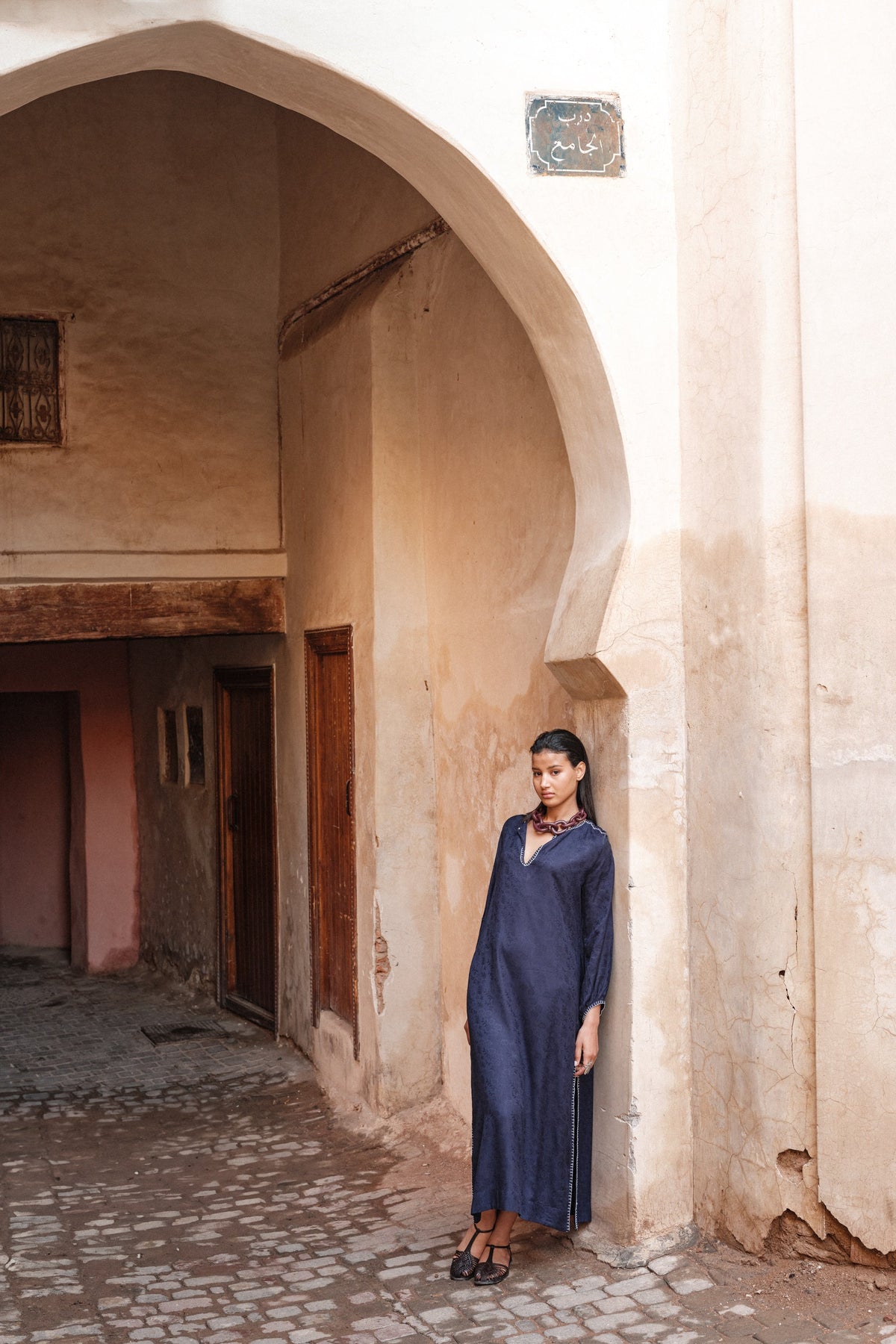 Komari Blue Kaftan in XS/S BLUE - Sustainable Fashion by KLEED LOUNGEWEAR