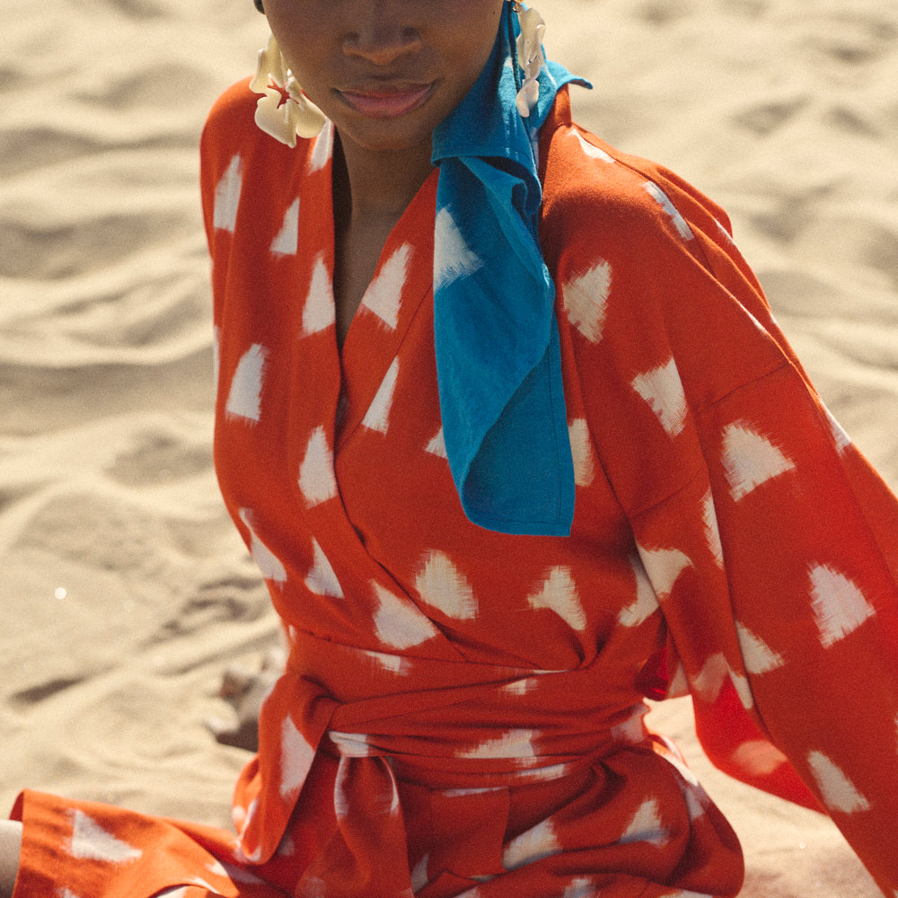 
                      
                        Orange Savannah Short Kimono [KLEED]
                      
                    