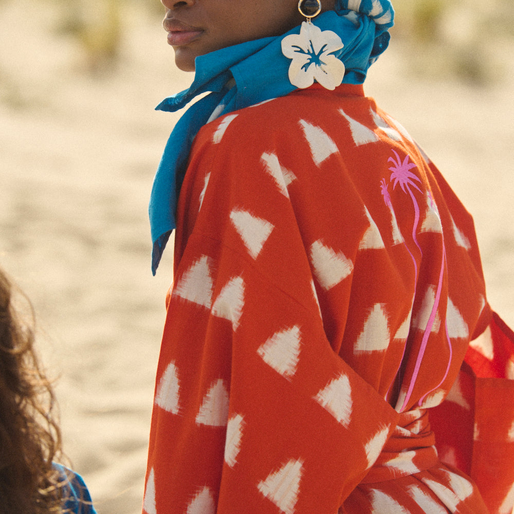 Orange Savannah Short Kimono [KLEED]