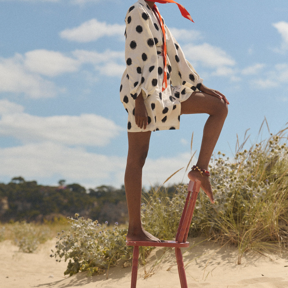 Black Dots Short Kimono [KLEED]