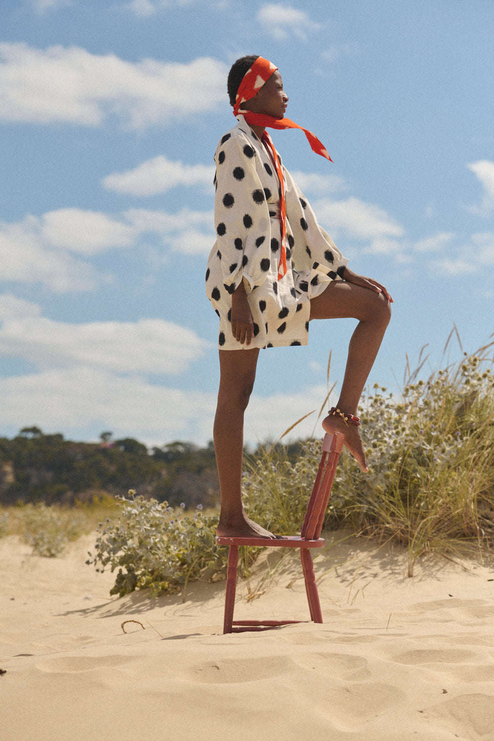 Black Dots Short Kimono [KLEED]